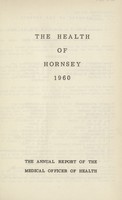 view [Report of the Medical Officer of Health for Hornsey,  Borough of].