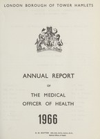 view [Report of the Medical Officer of Health for Tower Hamlets, London Borough].