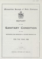 view [Report of the Medical Officer of Health for Stoke Newington, The Metropolitan Borough].