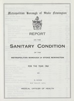 view [Report of the Medical Officer of Health for Stoke Newington, The Metropolitan Borough].