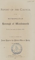 view [Report of the Medical Officer of Health for Wandsworth, Metropolitan Borough].