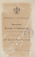 view [Report of the Medical Officer of Health for Wandsworth, Metropolitan Borough].