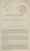 view [Report of the Medical Officer of Health for St. Pancras, Metropolitan Borough].