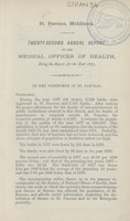 view [Report of the Medical Officer of Health for St. Pancras, Metropolitan Borough].