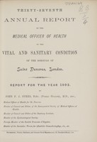 view [Report of the Medical Officer of Health for St. Pancras, Metropolitan Borough].