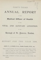 view [Report of the Medical Officer of Health for St. Pancras, London, Borough of].