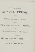 view [Report of the Medical Officer of Health for St. Pancras, London, Borough of].