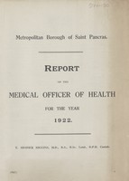 view [Report of the Medical Officer of Health for St. Pancras, Metropolitan Borough].