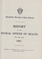 view [Report of the Medical Officer of Health for St. Pancras, Metropolitan Borough].