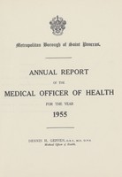 view [Report of the Medical Officer of Health for St. Pancras, Metropolitan Borough].