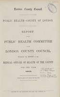 view [Report of the Medical Officer of Health for London County Council 1903].