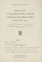 view [Report of the Medical Officer of Health for London County Council 1955].