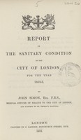 view [Report of the Medical Officer of Health for London, City of ].