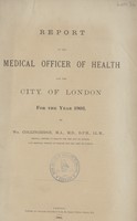 view [Report of the Medical Officer of Health for London, City of ].