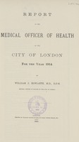 view [Report of the Medical Officer of Health for London, City of ].