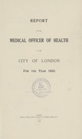 view [Report of the Medical Officer of Health for London, City of ].
