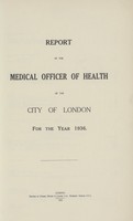 view [Report of the Medical Officer of Health for London, City of ].