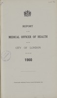 view [Report of the Medical Officer of Health for London, City of ].