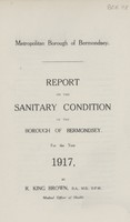 view [Report of the Medical Officer of Health for Bermondsey, Metropolitan Borough of].