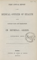 view [Report of the Medical Officer of Health for Bethnal Green, Parish of St. Matthew ].