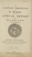 view [Report of the Medical Officer of Health for St. Marylebone, Metropolitan Borough].