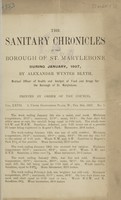 view [Report of the Medical Officer of Health for St. Marylebone, Metropolitan Borough].