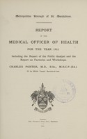 view [Report of the Medical Officer of Health for St. Marylebone, Metropolitan Borough].