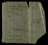 view 'XVIIe Congres International de Medecine Londres, 1913. Musee Medical Historique de la Section D'Histoire de la Medecine'. Illustrated, blue paper cover