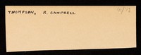 view 'Thompson, R Campbell'