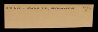 view 'BW&Co Walton, JR, Representative'