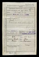 view Discharge certificates of Private William Dent, RAMC