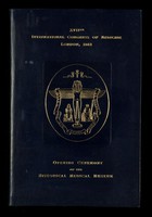 view 'XVIIth International Congress of Medicine. London 1913. Opening Ceremony of the Historical Medical Museum', blue cover, leatherbound hardback