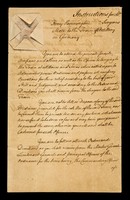 view Instructions from the Ordnance to Henry Remmington, re his duties as surgeon's mate to the train of artillery in Germany