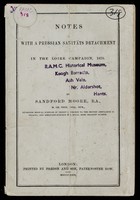 view Notes with a Prussian Sanitäts Detachment in the Loire Campaign, 1870, by Sandford Moore, Assistant Surgeon, 4th Royal Irish Dragoon Guards