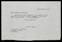 view Correspondence with Charles Singer and Dorothea Singer: H
