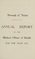 view [Report of the Medical Officer of Health for Acton].