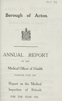 view [Report of the Medical Officer of Health for Acton].