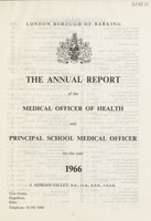 view [Report of the Medical Officer of Health for Barking].