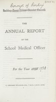 view [Report of the School Medical Officer for Barking].