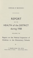 view [Report of the Medical Officer of Health for Beckenham].