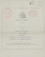 view [Report of the Medical Officer of Health for Beckenham].