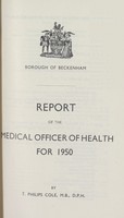 view [Report of the Medical Officer of Health for Beckenham].