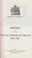 view [Report of the Medical Officer of Health for Beckenham].