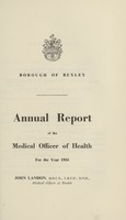 view [Report of the Medical Officer of Health for Bexley].