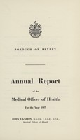 view [Report of the Medical Officer of Health for Bexley].