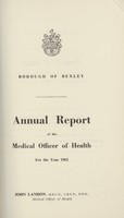 view [Report of the Medical Officer of Health for Bexley].