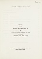 view [Report of the Medical Officer of Health for Bexley].