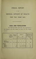 view [Report 1913] / Medical Officer of Health, Chislehurst U.D.C.