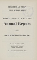 view [Report of the Medical Officer of Health for Chislehurst].