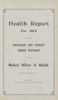 view [Report of the Medical Officer of Health for Coulsdon].